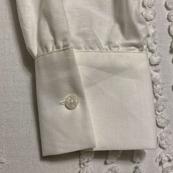 M&S Women Linen Rich Belted Collection Elegant White Shirt Dress Size 18 Quiet - Picture 4 of 16